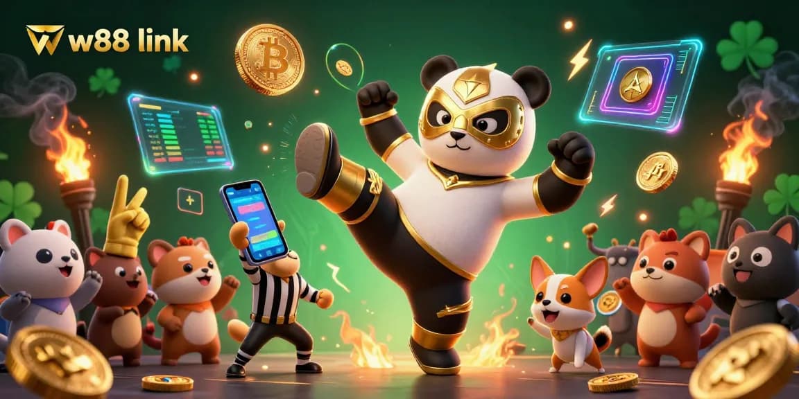 Engage with w88 link through an energetic scene showcasing exciting sports betting elements and a vibrant atmosphere.