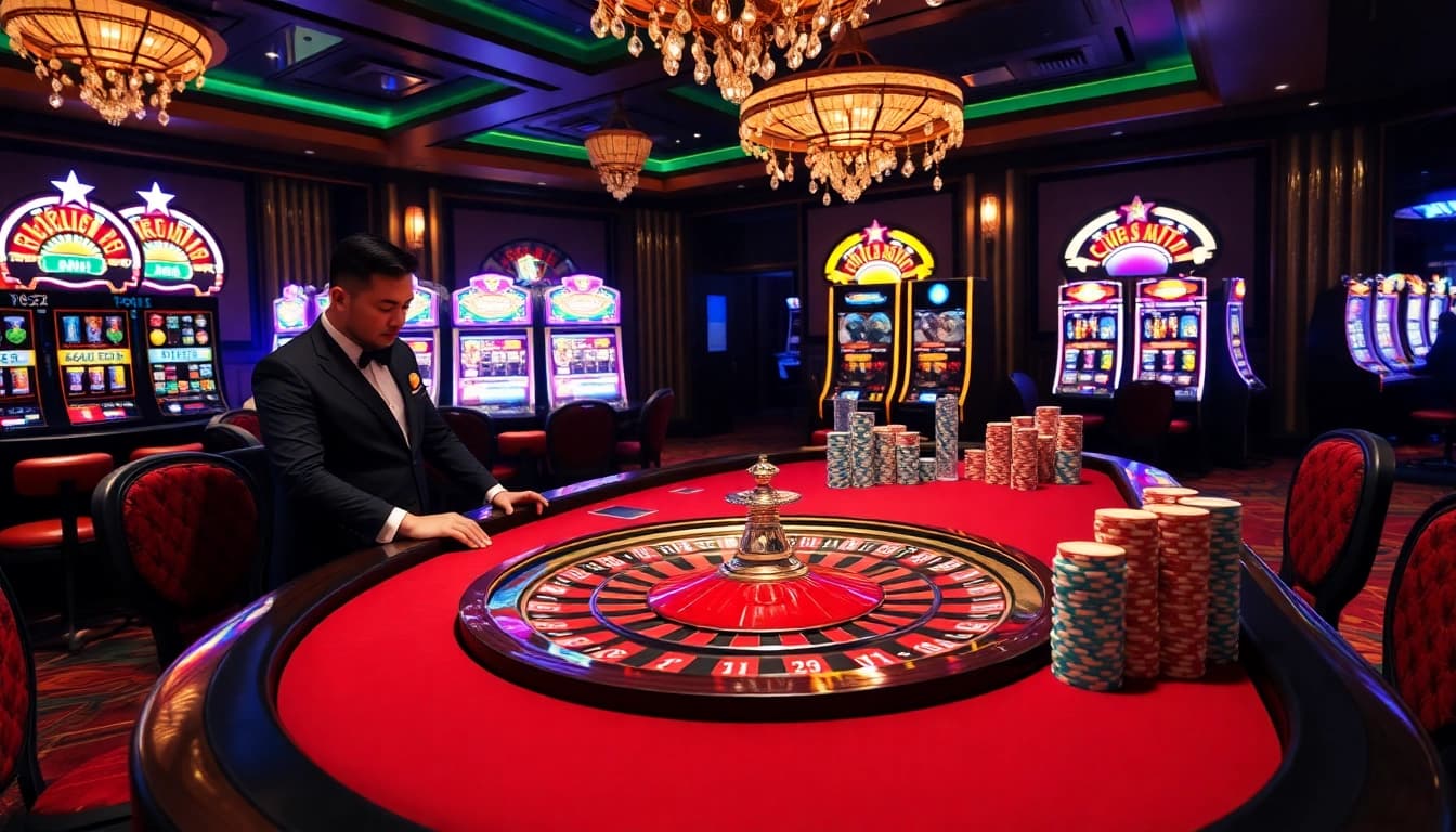 Experience the thrill of gambling at QQ88z Net with vibrant casino elements and professional dealers.