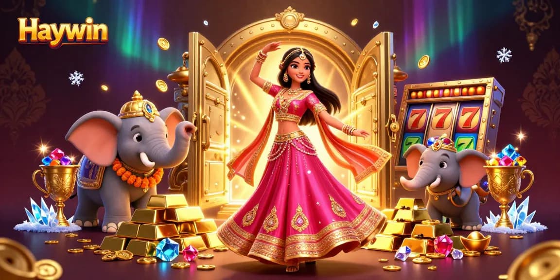 Engage in premier gaming excitement at Haywin, showcasing vibrant slot themes and lavish casino elements.