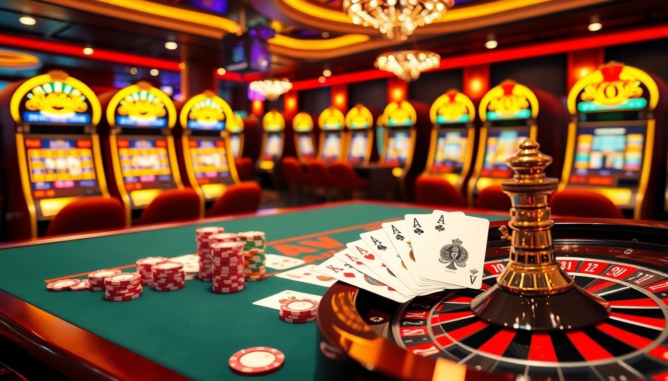 Feel the thrill of xx88 win as players engage at a luxurious casino table with vibrant cards and chips.