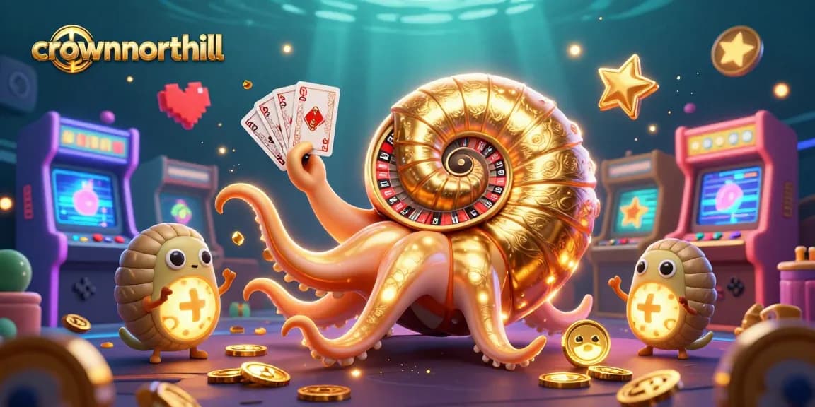 Experience thrilling gameplay at crownnorthill with vibrant casino elements including nautilus-themed roulette.