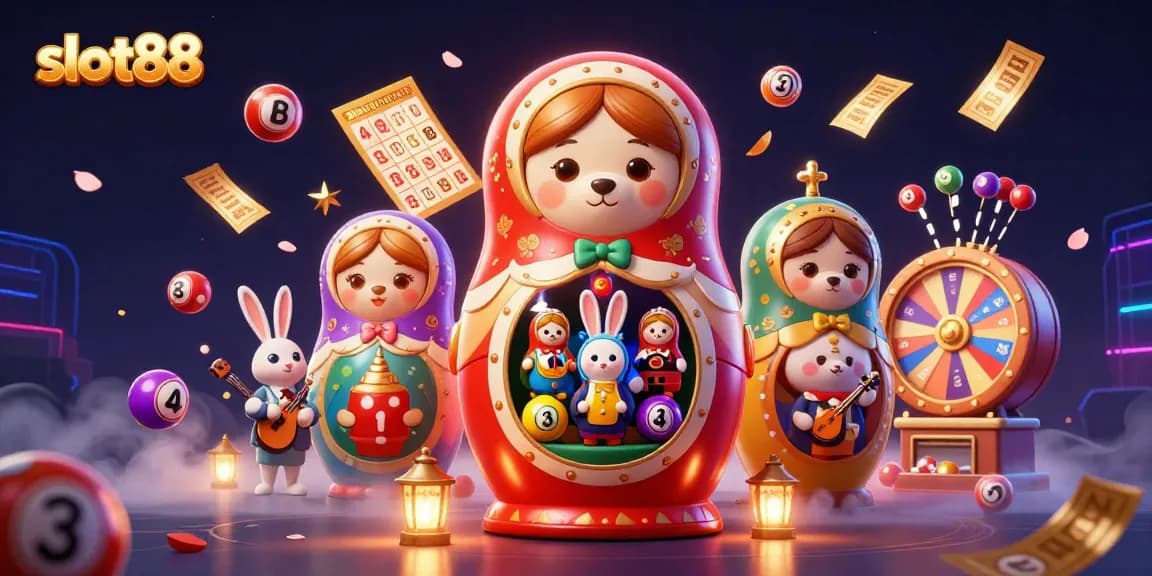 Menangkan jackpot di slot88 dengan gambar kasino yang penuh warna dan dinamis.