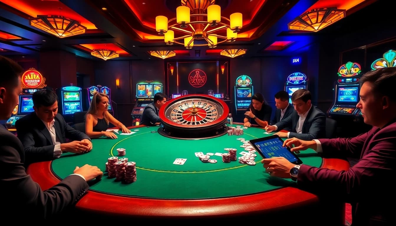 Experience the excitement of winning at https://xx88.nl/ with an immersive casino scene full of vibrant games.