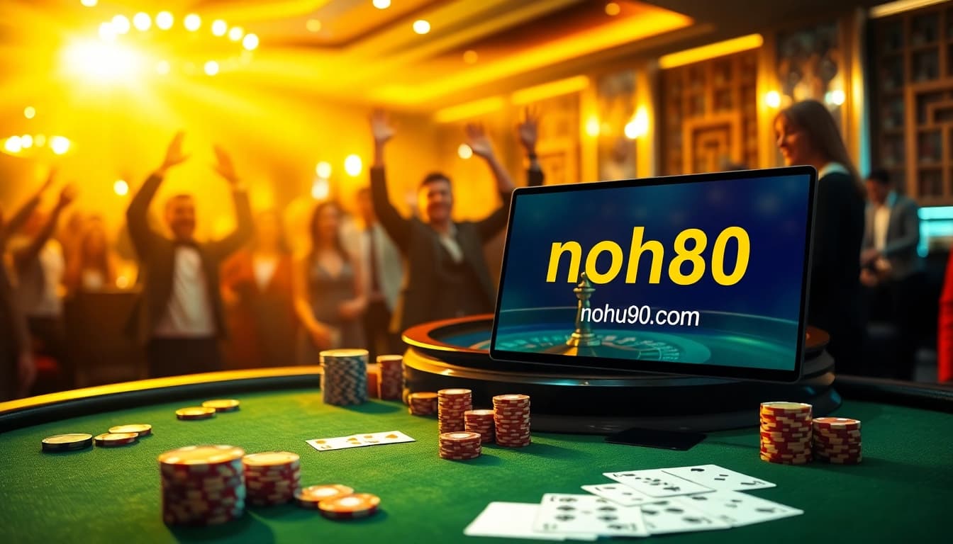Experience the excitement at nohu90.com with thrilling poker games and vibrant casino ambiance.