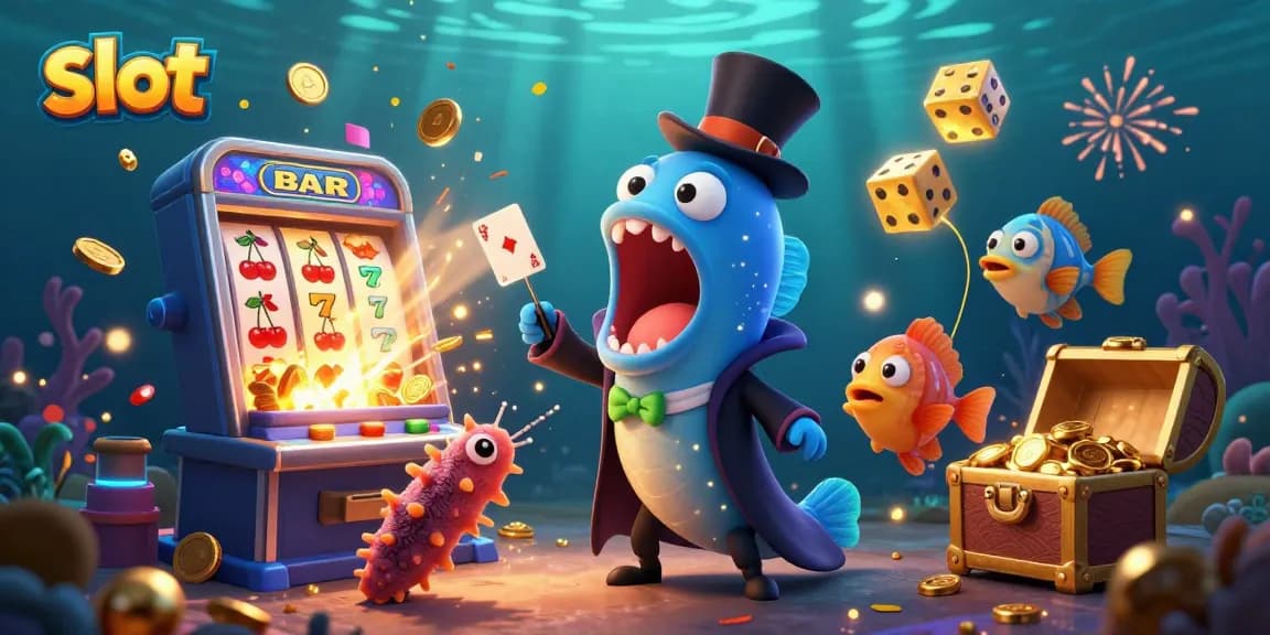 Spin slot games with lively underwater characters celebrating jackpots in an engaging ocean scene.