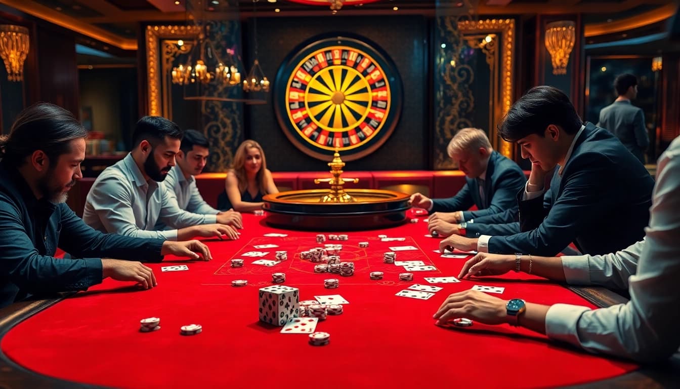 Action-packed gameplay at New88's luxury casino table with vibrant chips and cards.