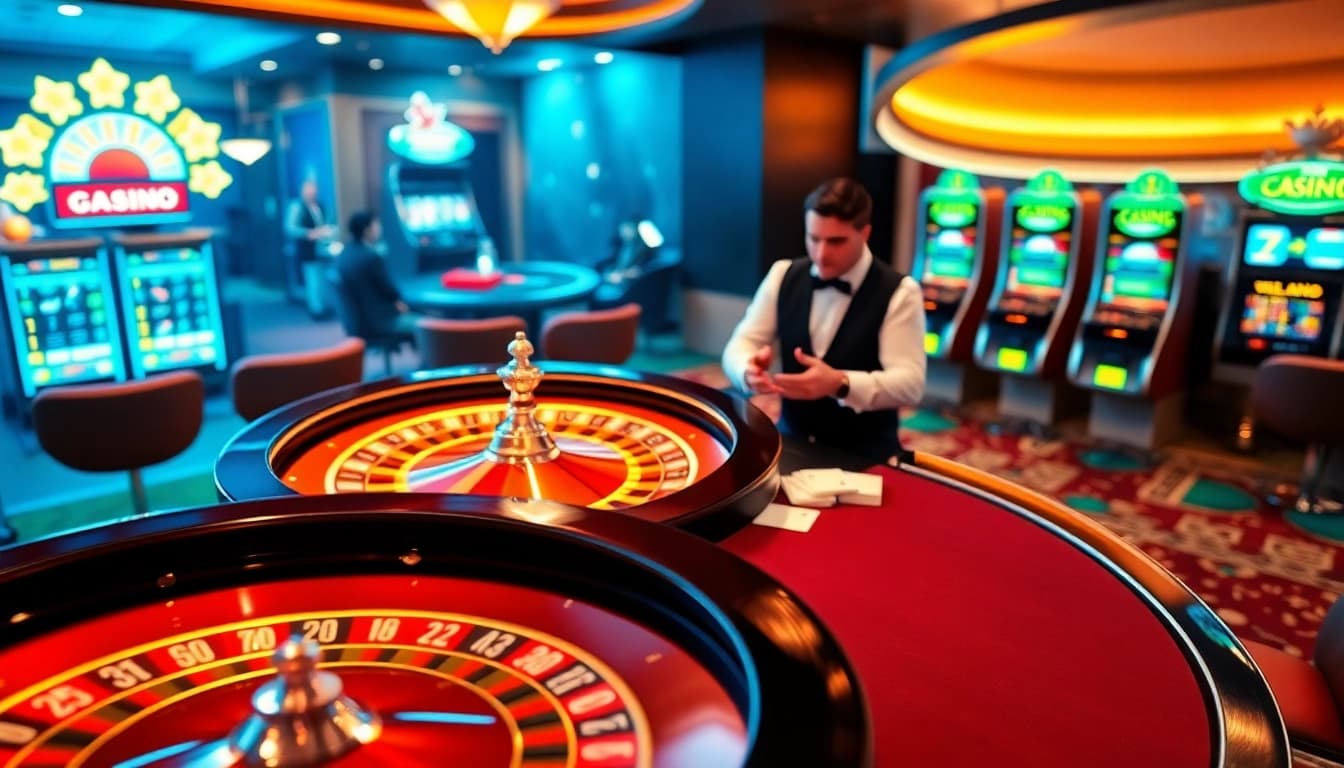 Experience excitement at https://ck444s.net/ with a luxurious casino table and vibrant gaming elements.