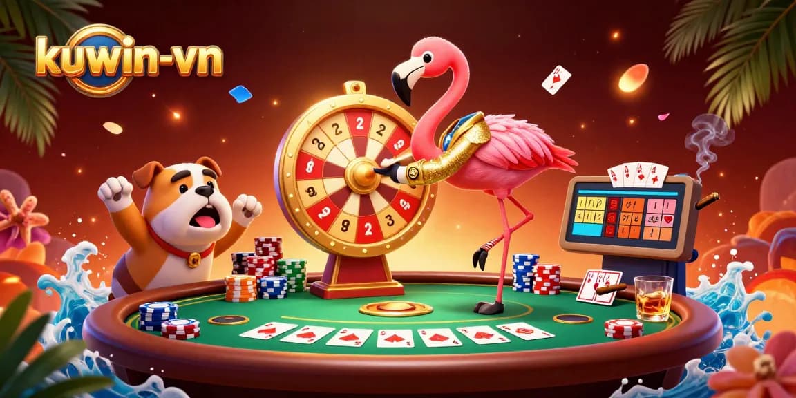 Spin the giant prize wheel at kuwin-vn while enjoying poker, excitement, and vibrant visuals.