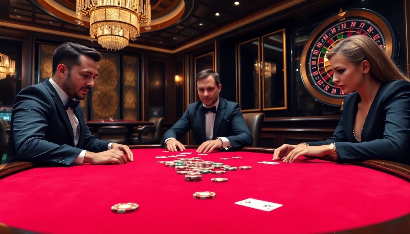 Experience strategic poker action at EE88's luxurious casino table.