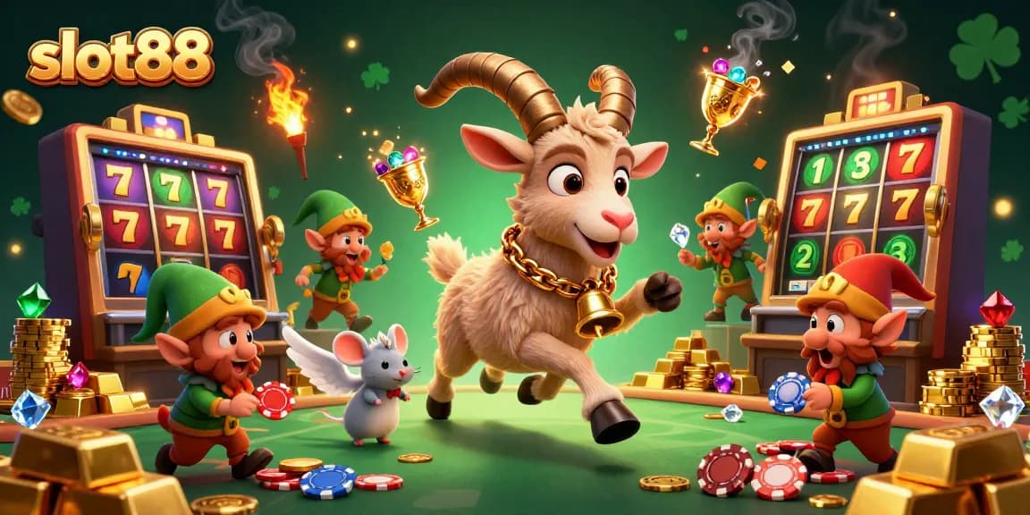 Mainkan slot88 dengan suasana kasino yang meriah dan karakter menghibur.