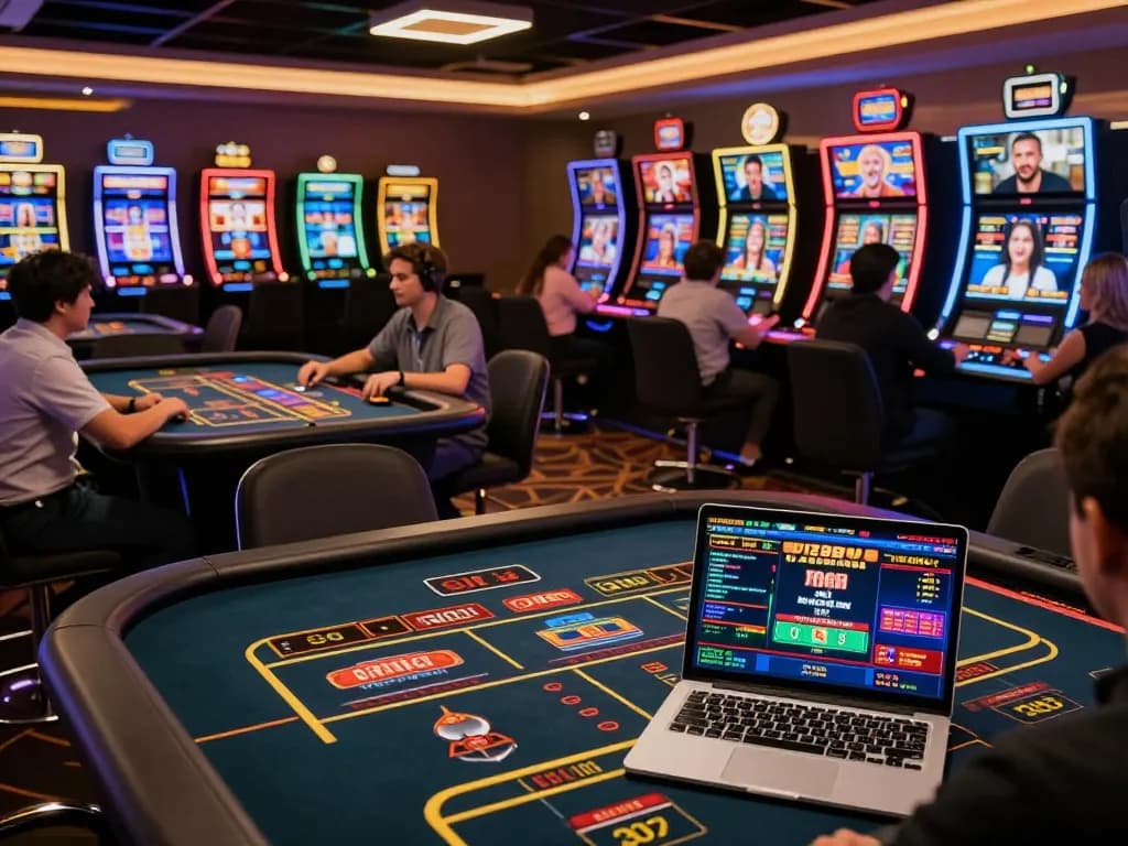 Engaging online gameplay of net88 with players interacting in a vibrant virtual casino atmosphere.