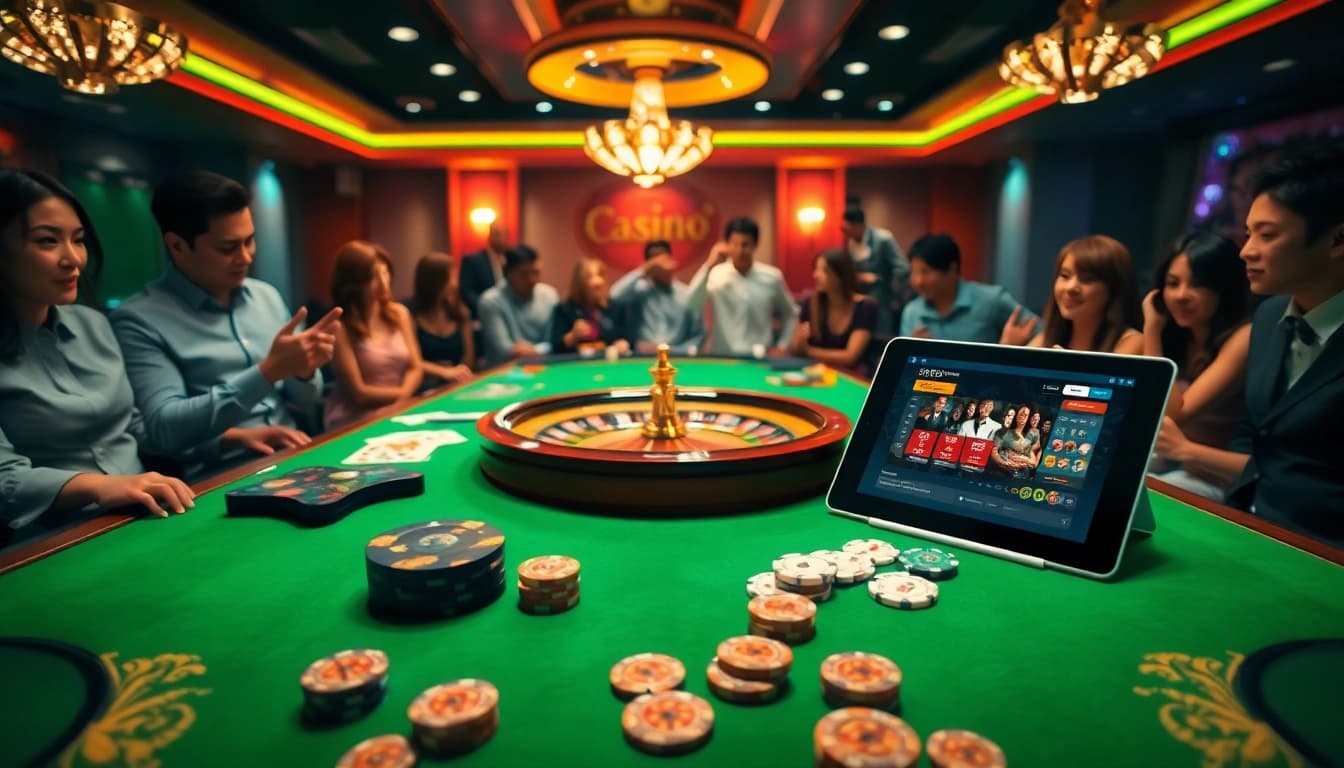 Experience thrilling gameplay at 688v, featuring vibrant casino tables and engaging poker action.
