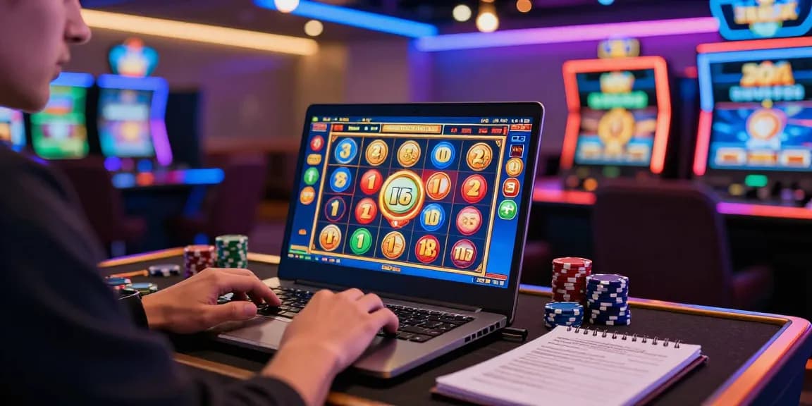 Player enjoying bonus buy slots at https://crownnorthill.co.uk/ with vivid slot graphics and casino ambiance.
