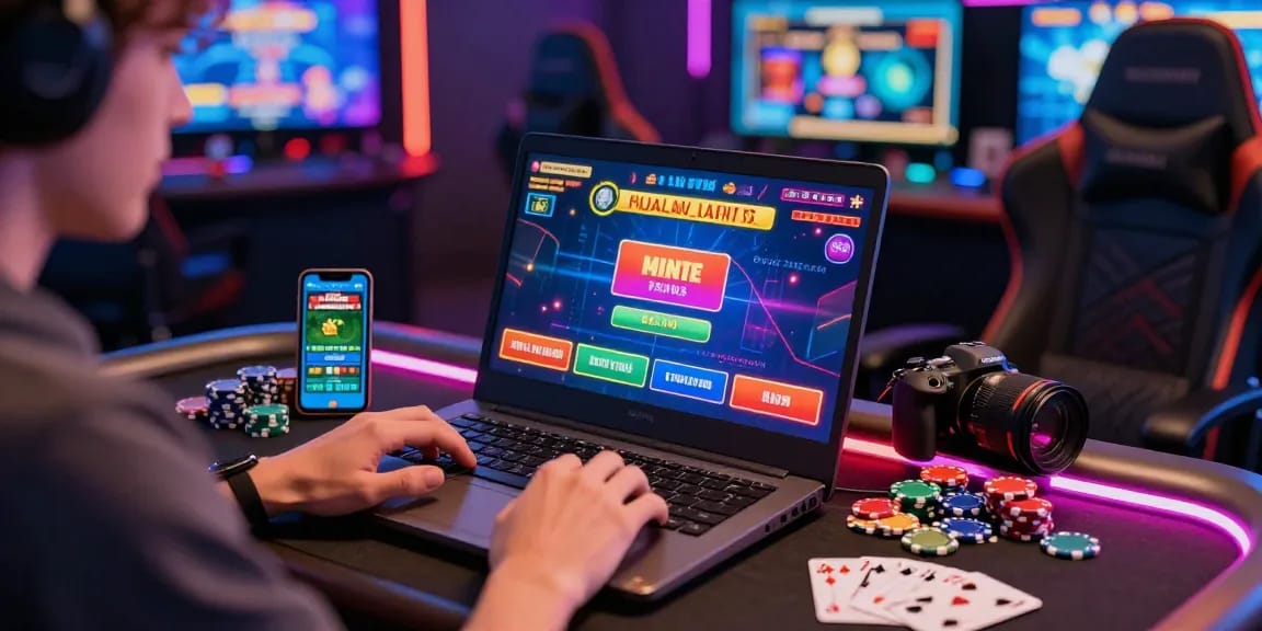 Player enjoying a non-UK casino experience on https://tootingpharmacypractice.co.uk/, vibrant gaming elements showcasing excitement and engagement.