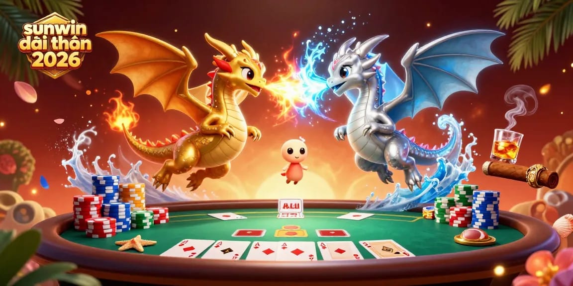 Experience the thrilling action of sunwin đổi thưởng 2026 with playful dragons and vibrant casino elements.