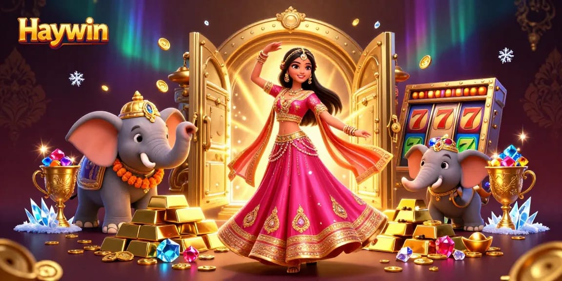 Engage in premier gaming excitement at Haywin, showcasing vibrant slot themes and lavish casino elements.