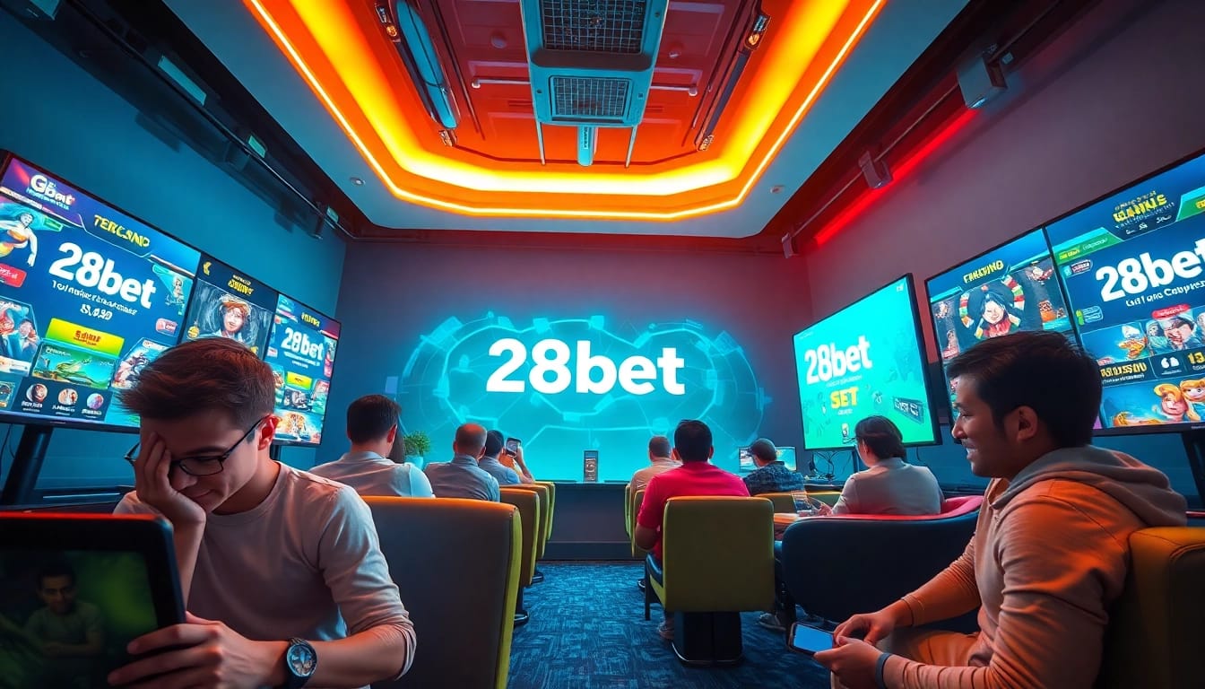 Exciting online gaming scene with players engaging on 28bet.bz platform.