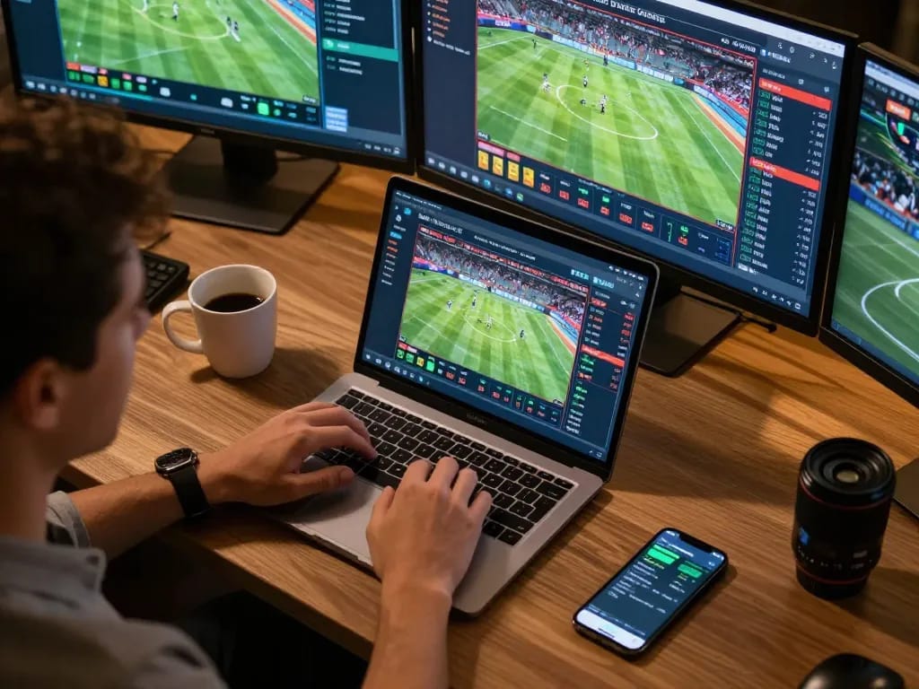gnk88 offers a vibrant online sports betting experience with engaging live events displayed on multiple screens.