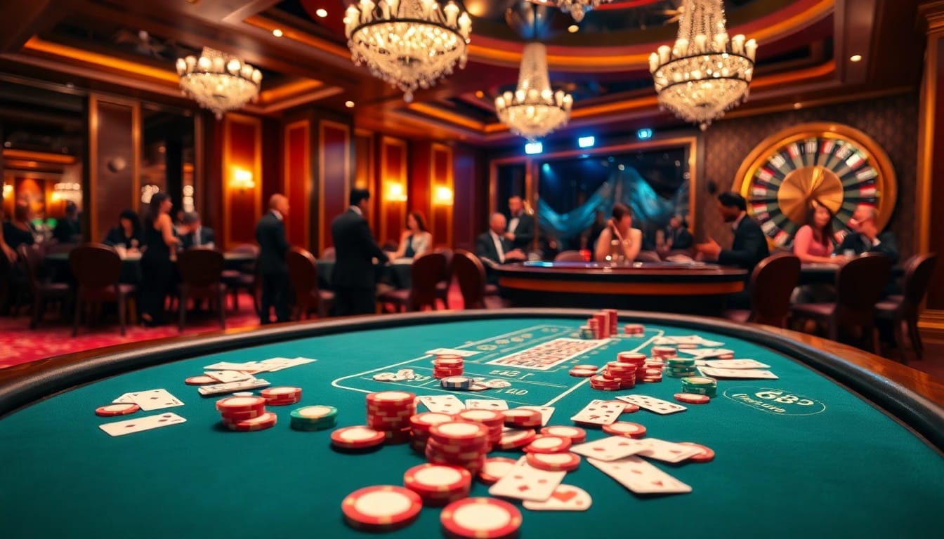 Experience luxury gaming with 68 game bài at a vibrant casino table.