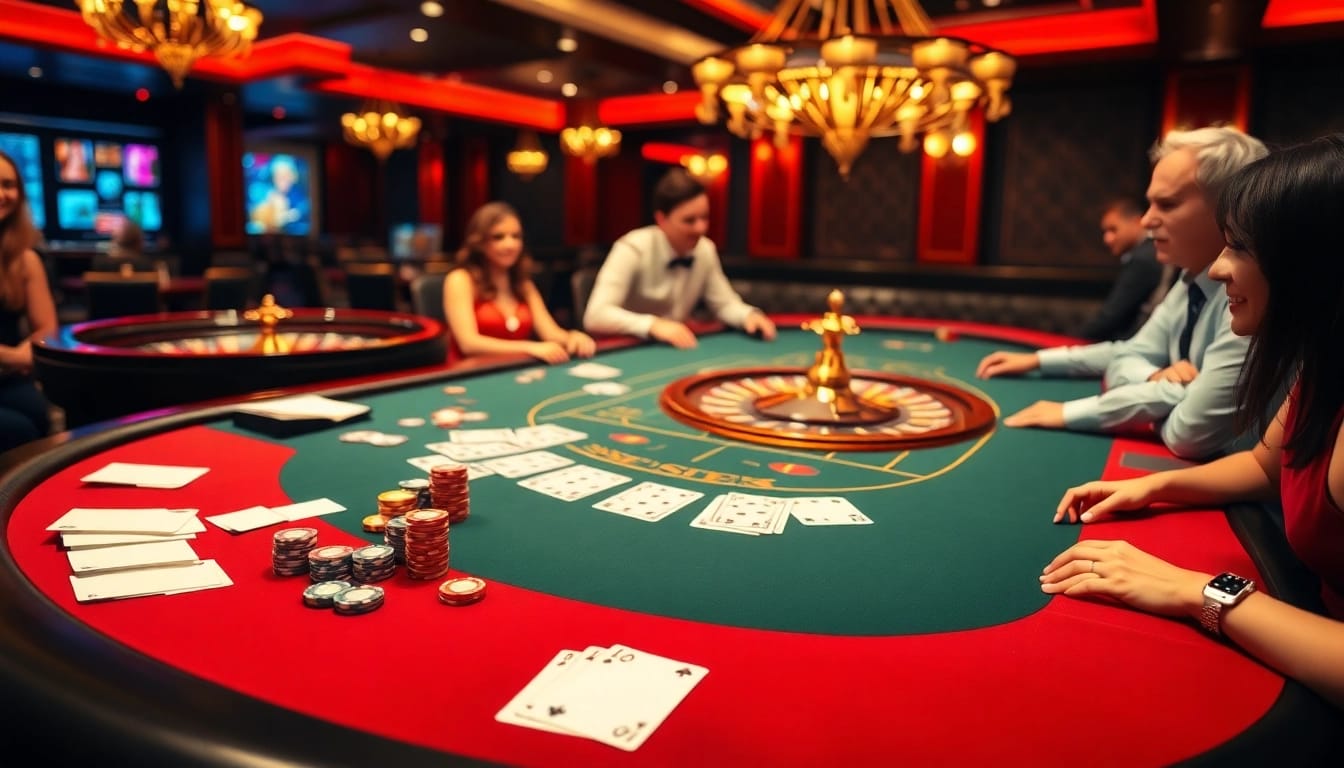 Experience thrilling gameplay at EEJL's luxurious casino with exciting blackjack and roulette tables.