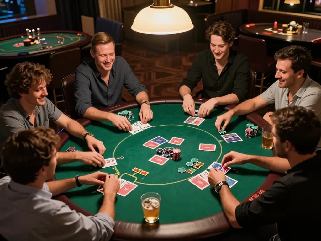Players enjoying an exciting poker game at SC88VN, showcasing their strategies and engaging gameplay.