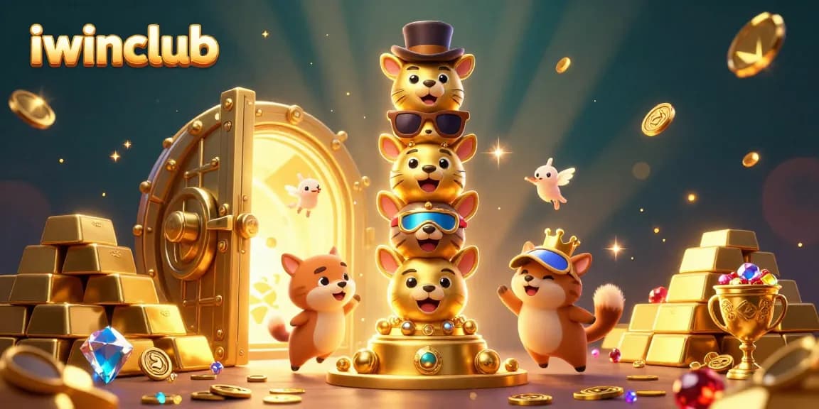 Engage with the vibrant gaming scene at iwinclub with a golden totem and treasure vault.