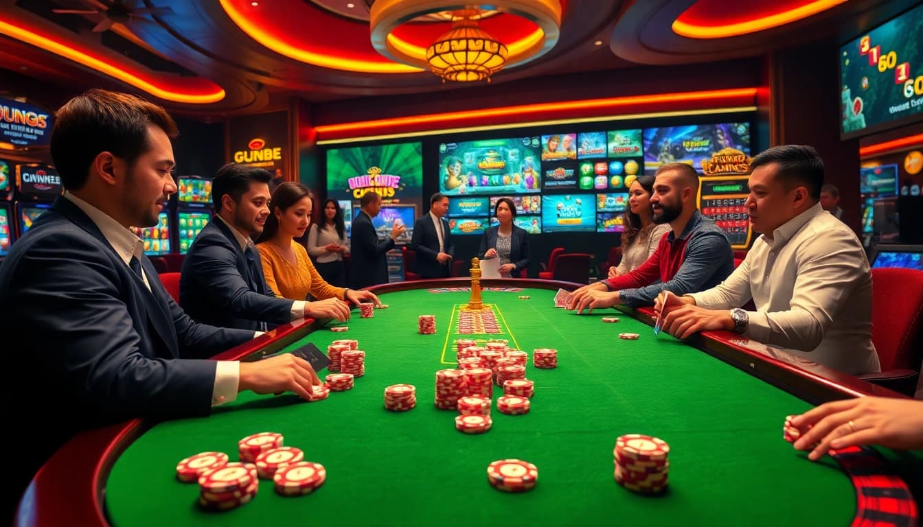 Experience thrilling gameplay at Jun88 with exciting casino tables and vibrant slot machines.