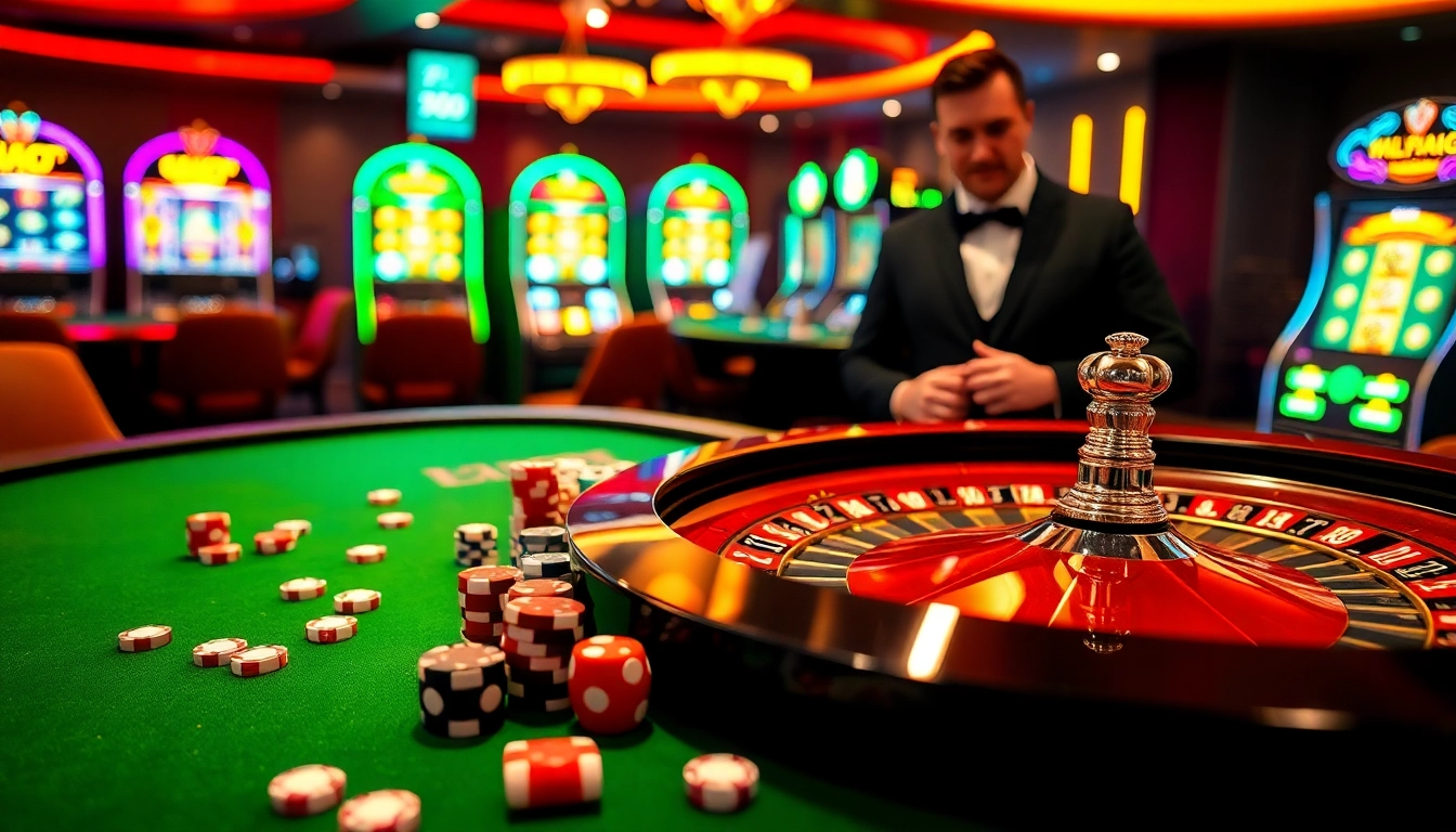 Experience dynamic gameplay and excitement at https://bl555.exchange/ with vibrant casino scenes featuring roulette and poker.