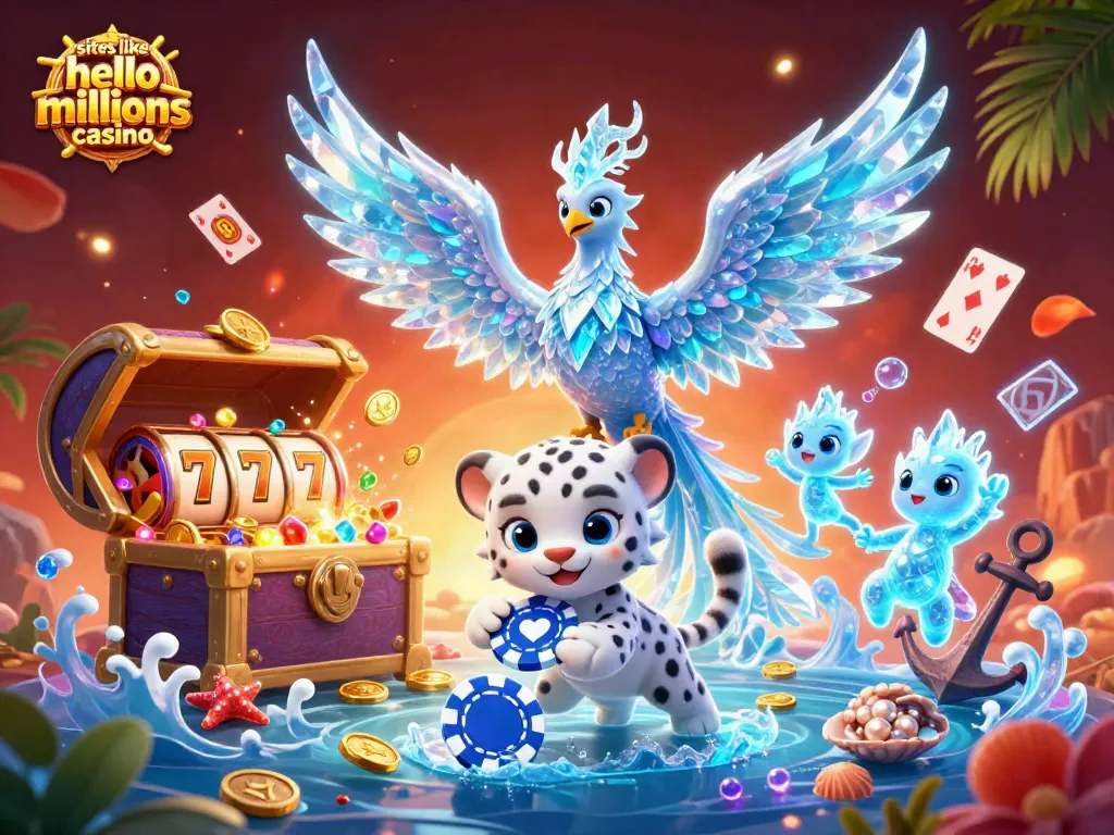 Engage with exciting gameplay at sites like hello millions casino with our vibrant 3D scene showcasing thrilling casino elements.