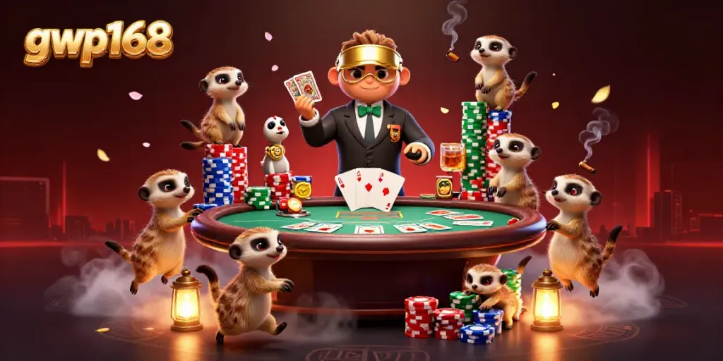 Merangkai strategi bermain gwp168 dengan koloni meerkat beroperasi di kasino penuh warna dan detail menarik
