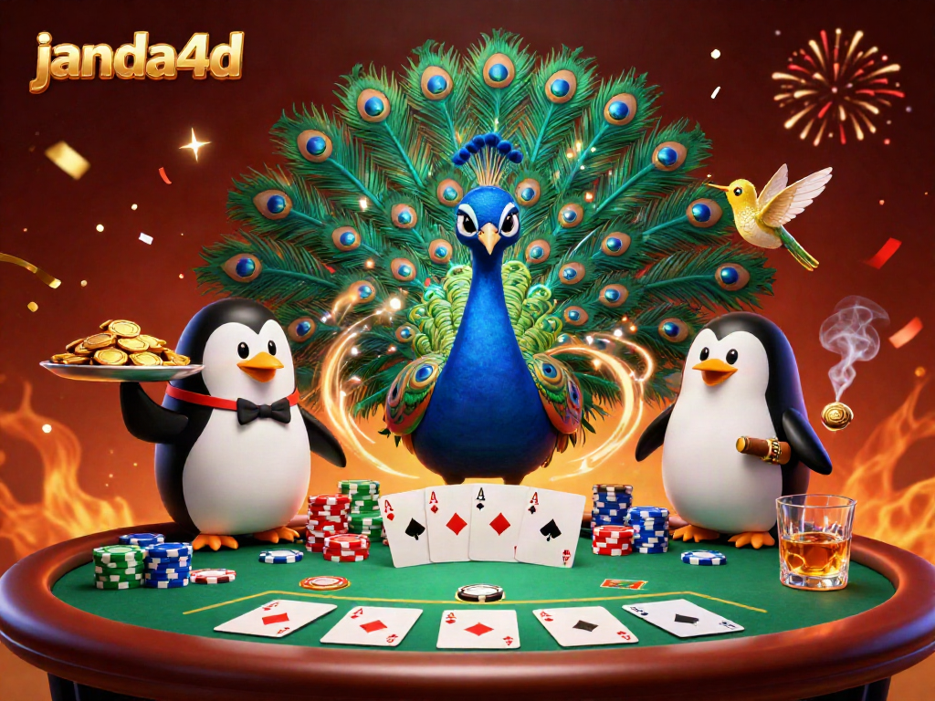 Permainan seru bersama janda4d dengan karakter penuh warna di kasino yang meriah.