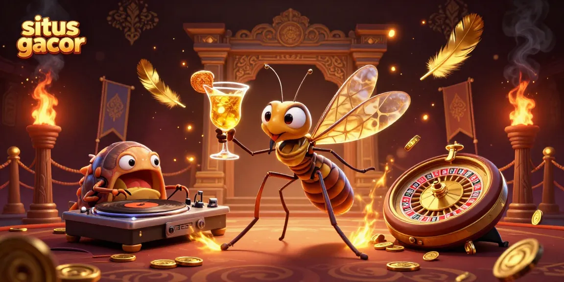 Experience situs gacor with animated casino characters in a vibrant gaming scene.