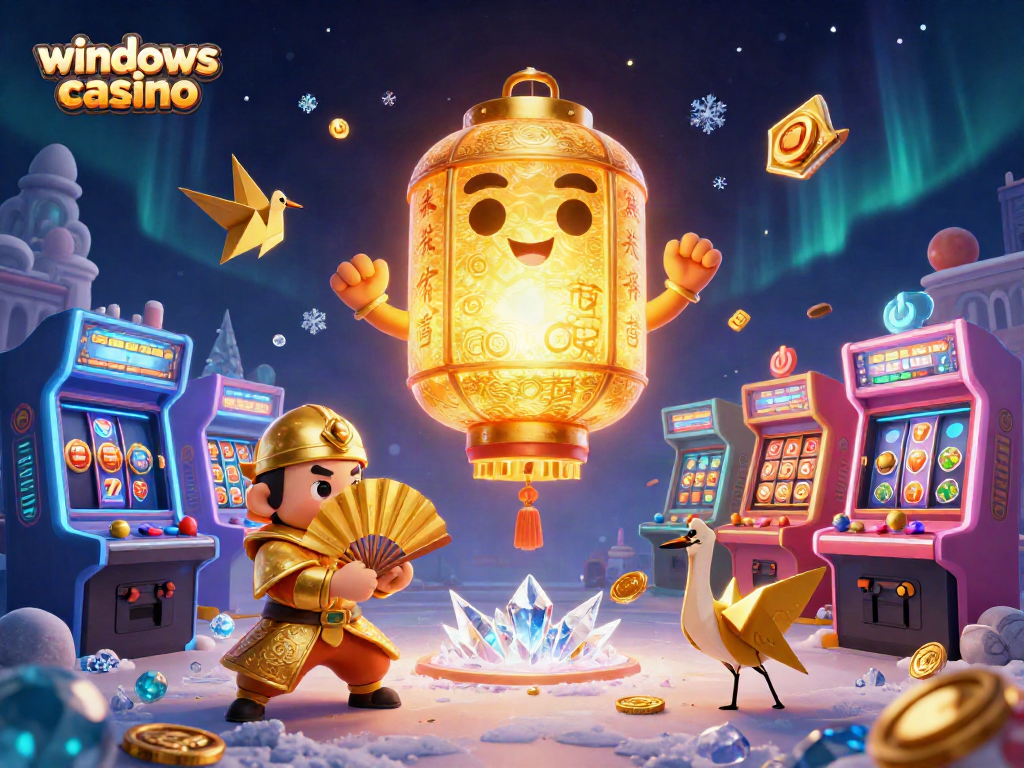 Experience exciting gameplay at this windows casino featuring giant lanterns and dynamic gaming elements.