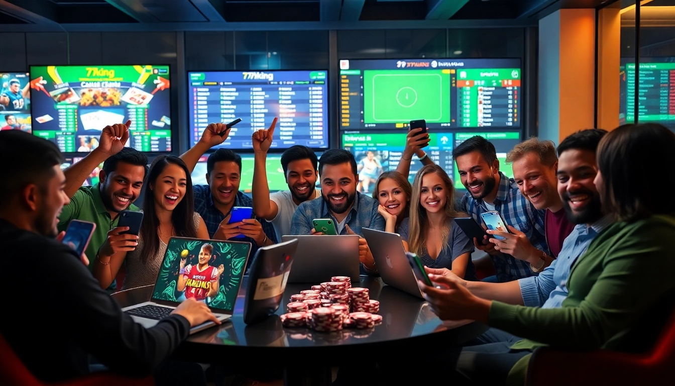 Experiencia emocionante de juego en línea en 79king con jugadores diversos participando en juegos de casino.