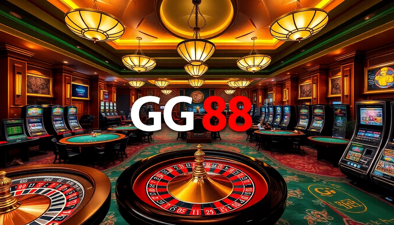 Experience the thrill of GG 88 with vibrant casino games and a luxurious setting.