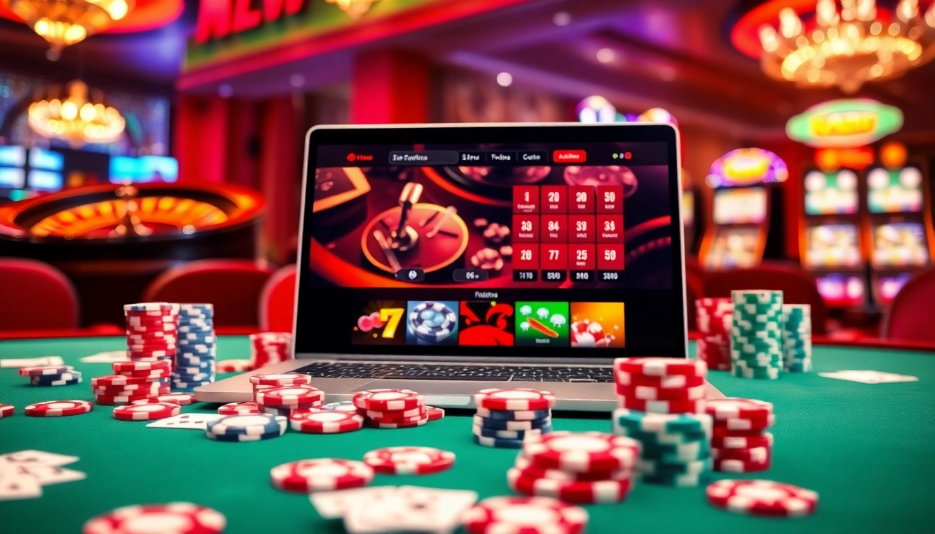 Experience thrilling gameplay at https://gg88.shop/ with vibrant casino scenes and professional gaming setups.