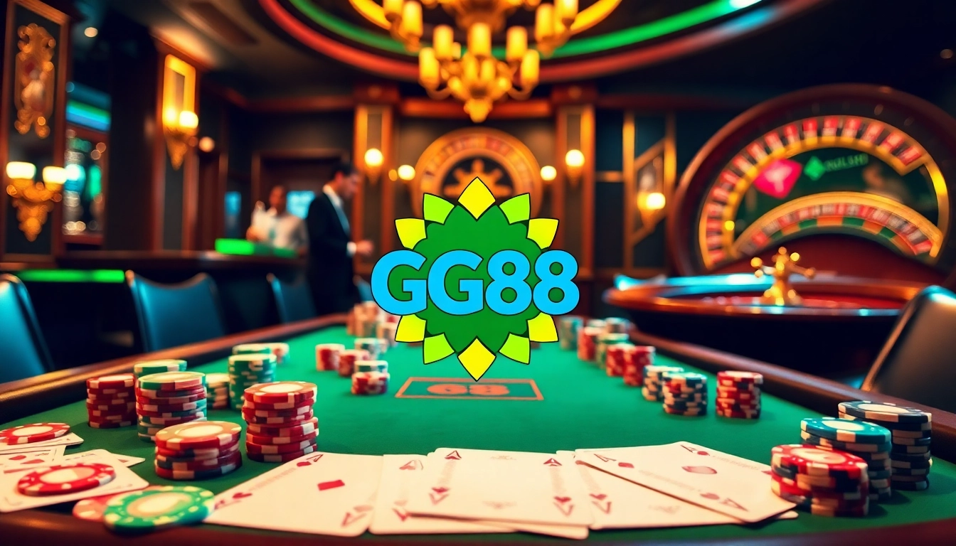 Experience the thrill of winning at GG88's casino games with vibrant visuals and lively action.