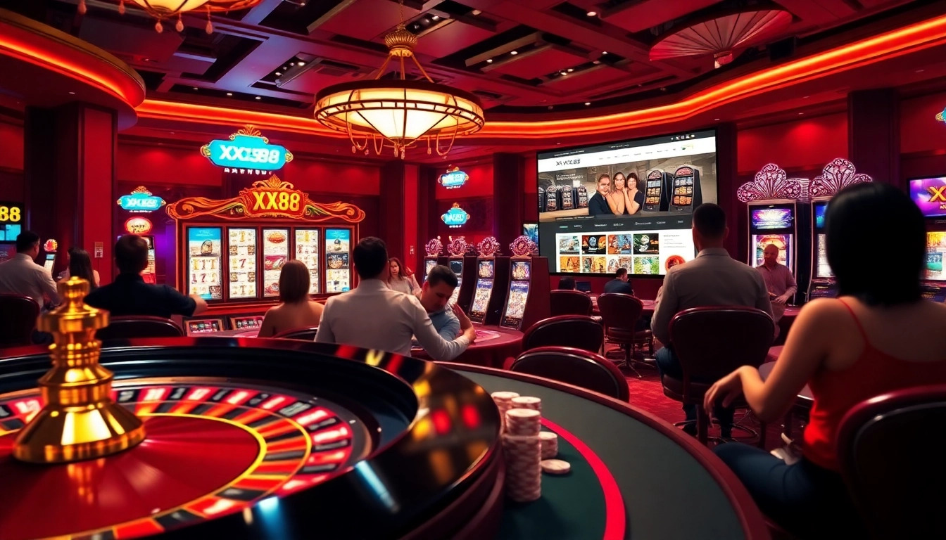 Experience thrilling online gaming with XX88.boats, featuring exciting roulette games and vibrant slot machines.