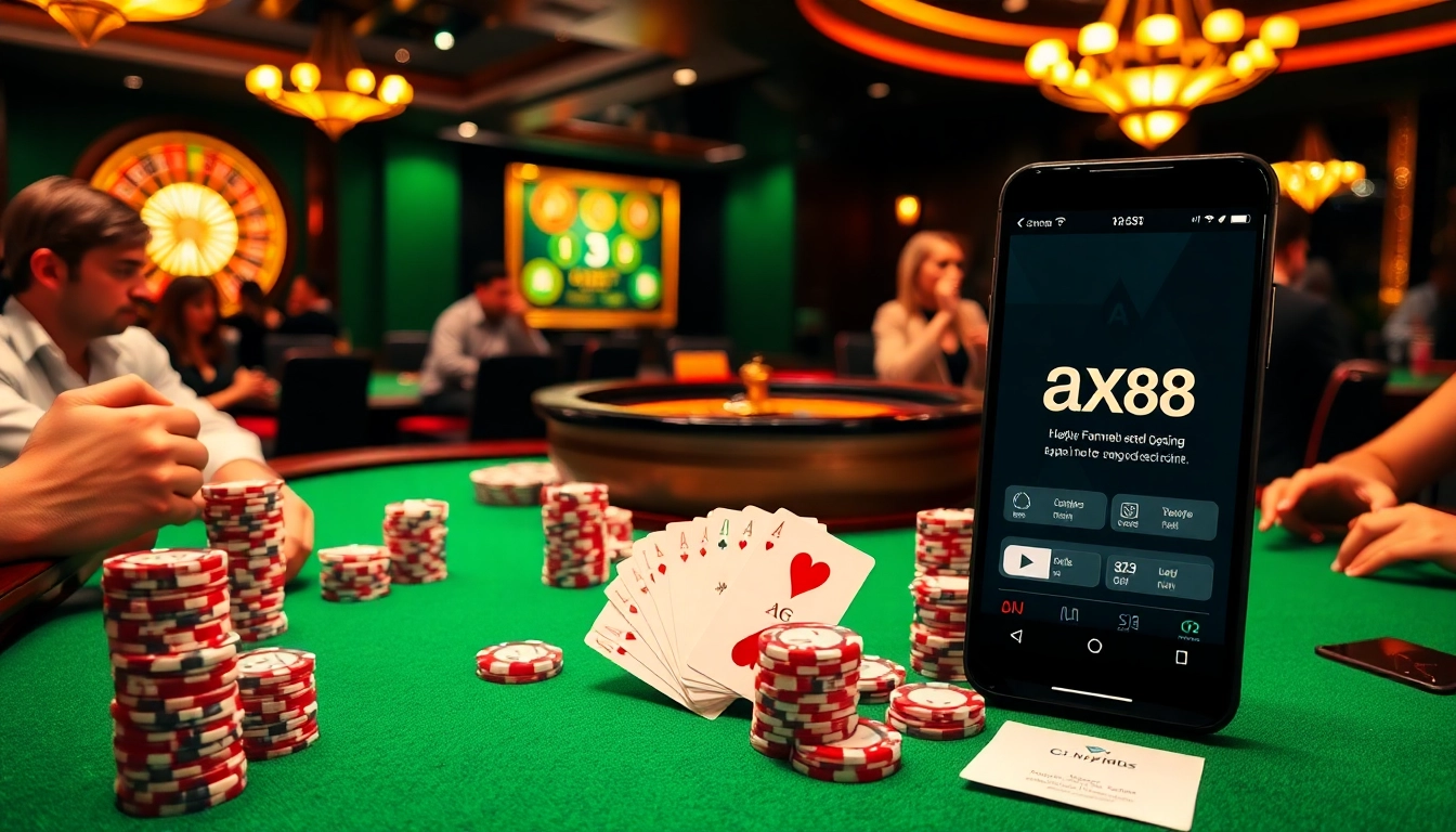 Players enjoying intense Texas Hold'em games at a luxurious casino while exploring https://ax88.com.de/ promotions.