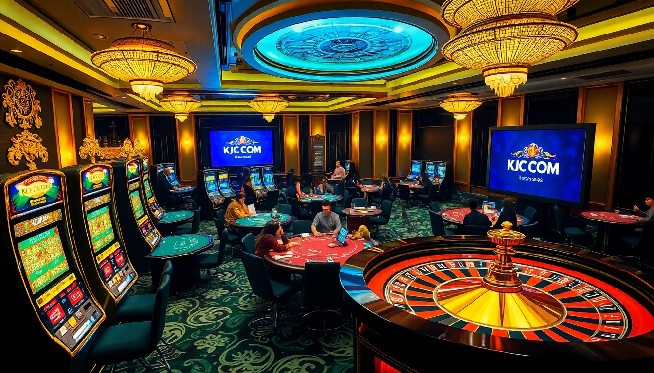 Experience the excitement of KJC COM with vibrant gaming action at a luxury casino.
