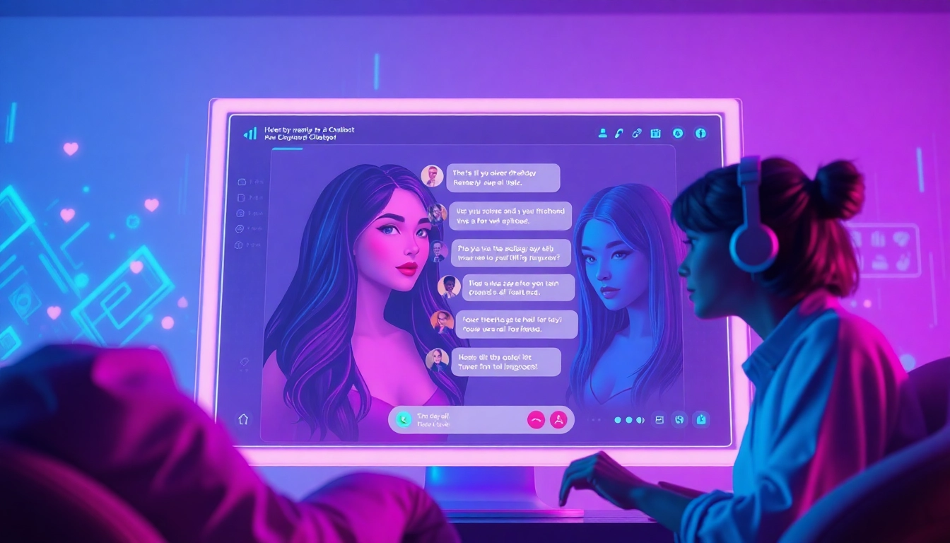 Engaging sex ai chat with immersive AI character interactions in a modern digital setting.