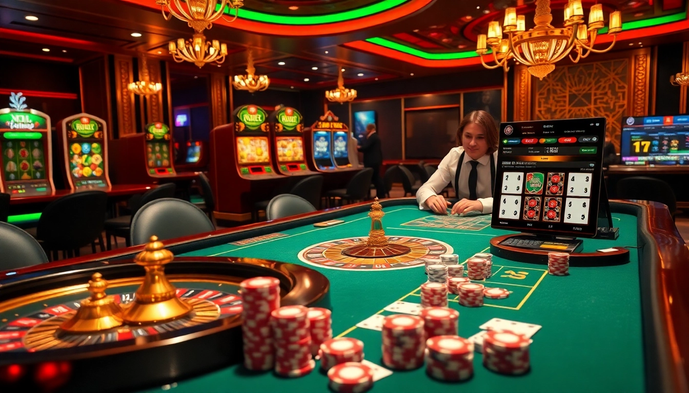 Experience high-stakes action at https://669bett.com.br/ with poker chips and a roulette wheel.