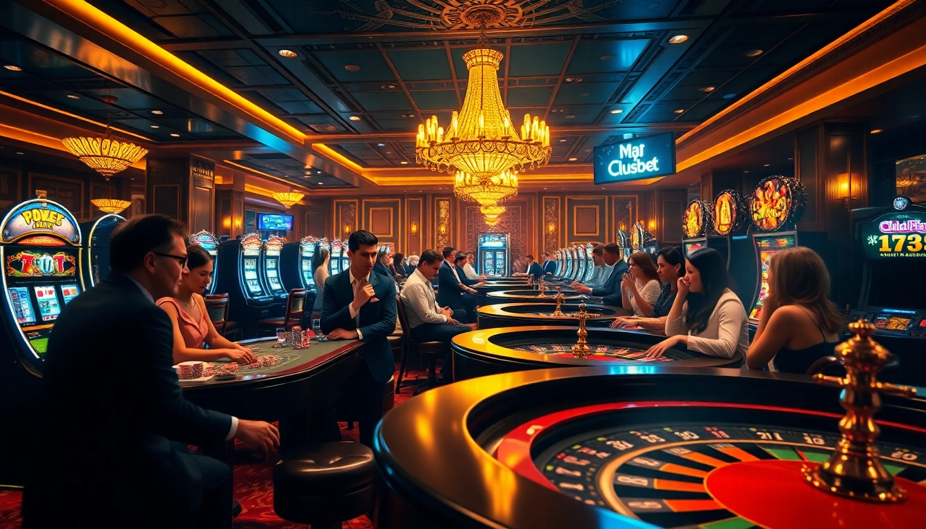 Members enjoying luxury gaming experiences at Clube VIP HHBET casino tables.
