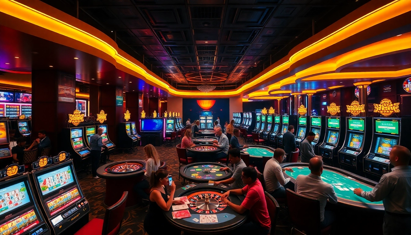 Experience the thrill of vvjl gaming with vibrant slot machines and enthusiastic players.
