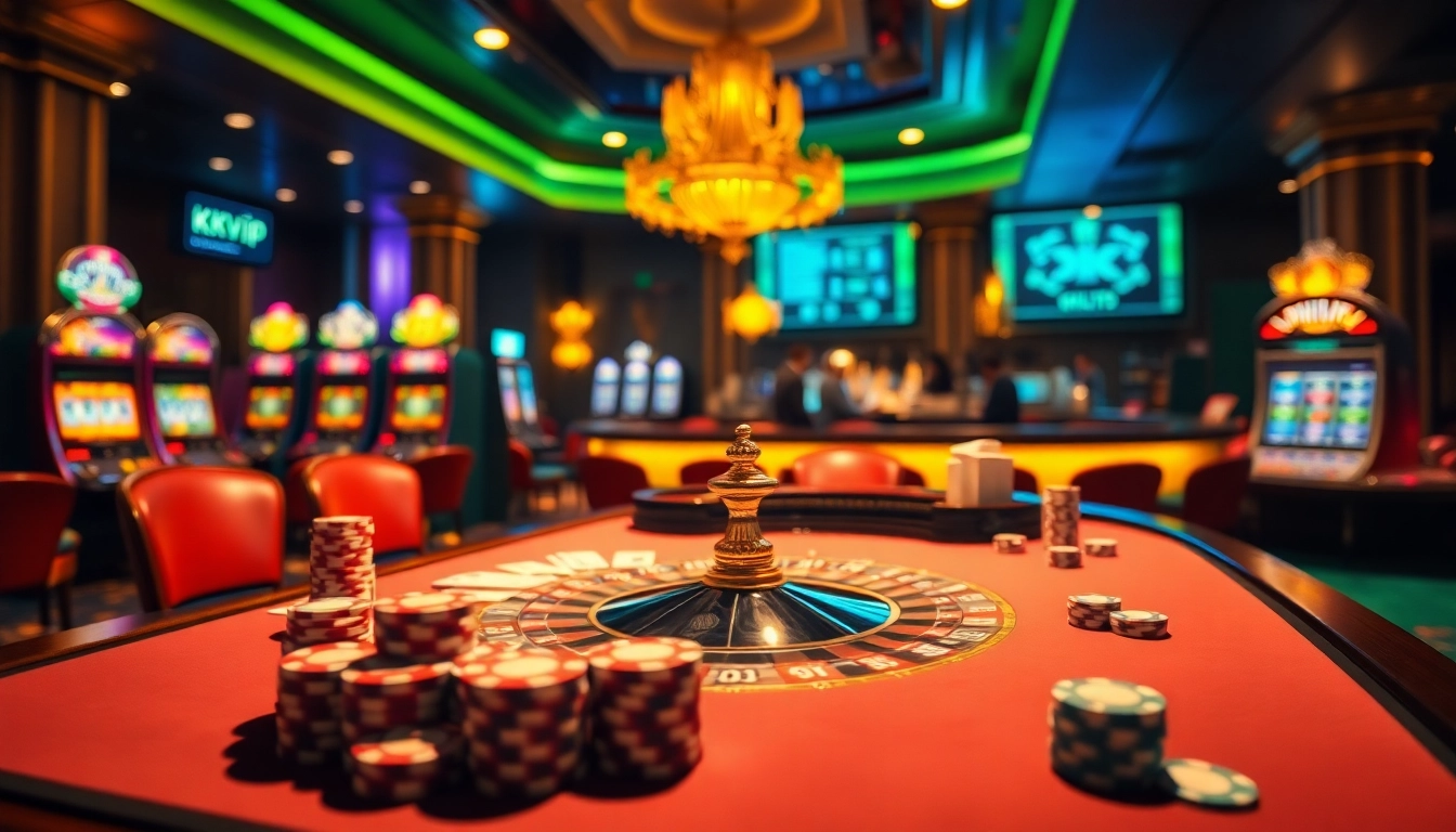 Experience the thrill of rikvip with engaging poker action at a luxurious casino table.