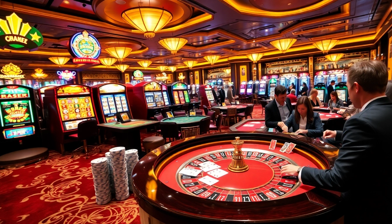 Experience the thrill of gambling at 99win com with vibrant casino tables and excited players.