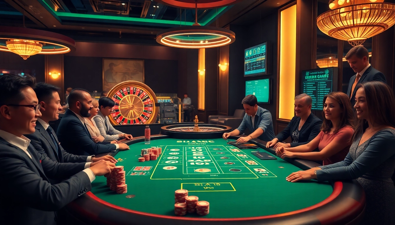 Experience the excitement of b52 game tài xỉu at a luxurious casino table.