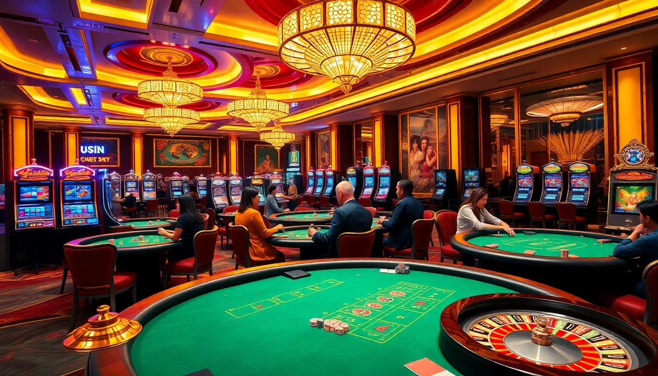 Experience the thrill of gaming at the luxurious casino inspired by https://hanoiculturetravel.com/ with vibrant poker tables and roulette wheels.