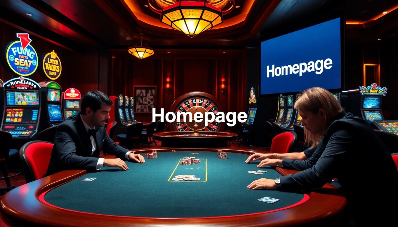 Winning strategies for gamblers showcased on the Homepage of a luxurious casino.