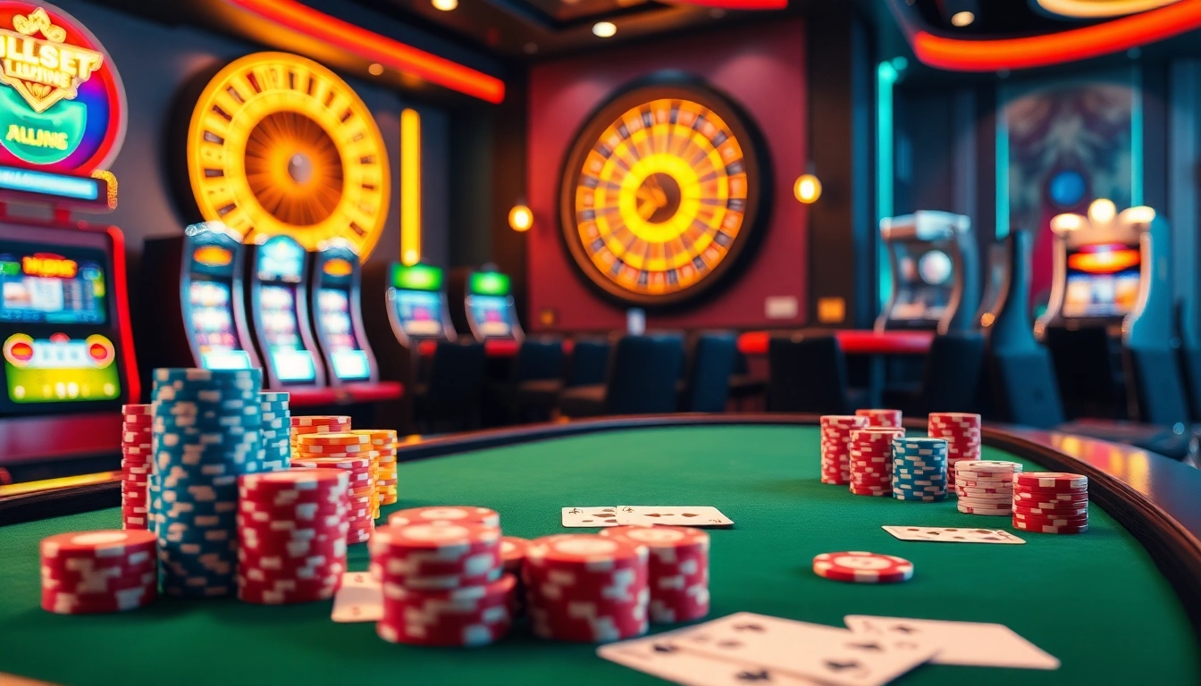 Experience the thrill at jl55 club with lively poker games and illuminated slot machines.